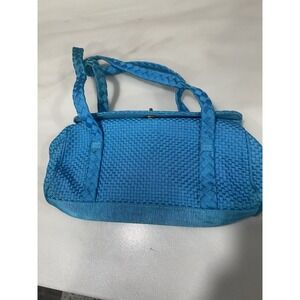 The Sak Blue Pixie‎ Basket Weave Shoulder Bag Fairy Boho Y2K Baguette